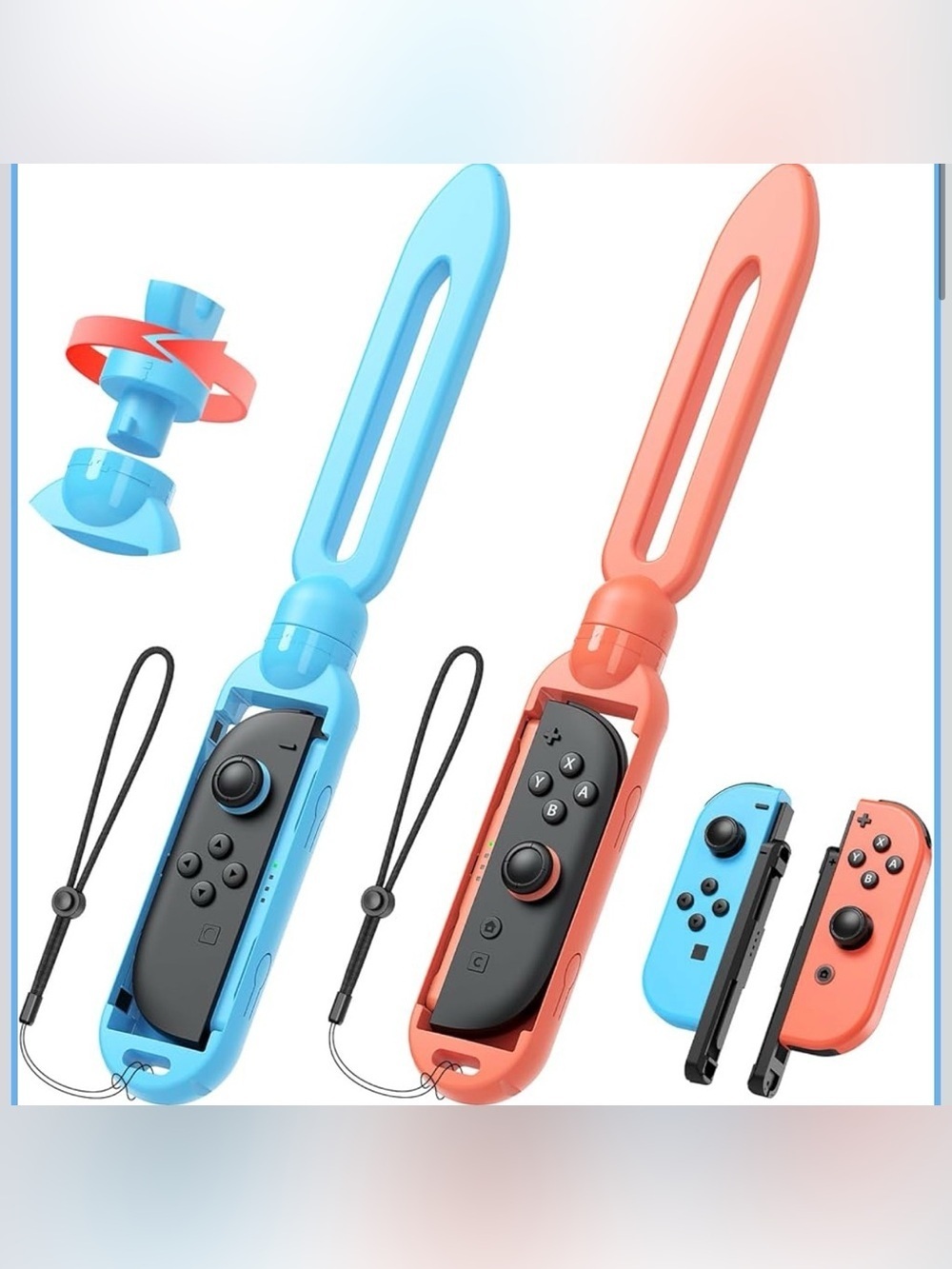 NINTENDO SWITCH SWORD ACCESSORIES TWO-PACK ONE RED ONE BLUE NEW IN BOX